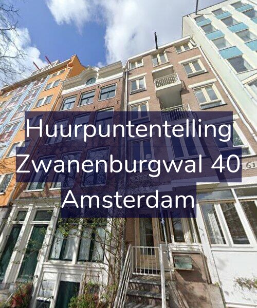 Foto gevel Huurpuntentelling voor Zwanenburgwal 40, Amsterdam