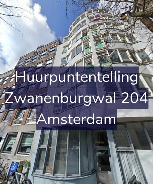 Foto gevel Huurpuntentelling voor Zwanenburgwal 204, Amsterdam