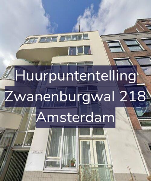 Foto gevel Huurpuntentelling voor Zwanenburgwal 218, Amsterdam