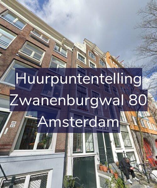 Foto gevel Huurpuntentelling voor Zwanenburgwal 80, Amsterdam