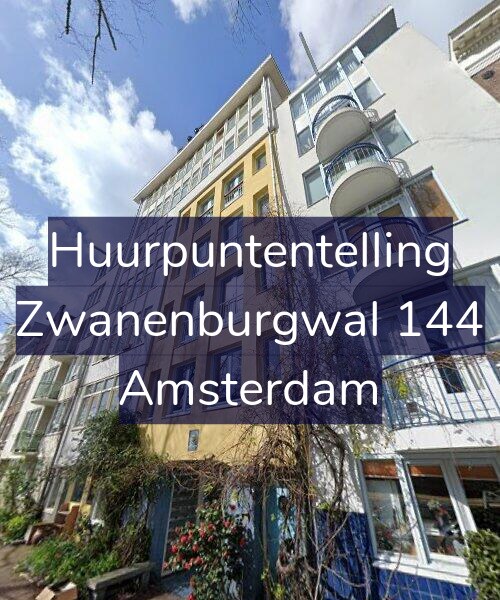 Foto gevel Huurpuntentelling voor Zwanenburgwal 144, Amsterdam