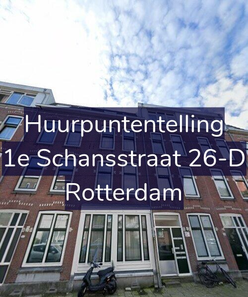 Foto gevel Huurpuntentelling voor 1e Schansstraat 26-D, Rotterdam