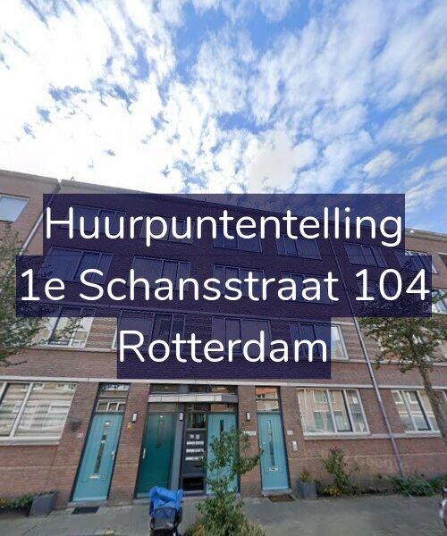 Foto gevel Huurpuntentelling voor 1e Schansstraat 104, Rotterdam
