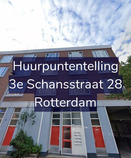 Foto gevel Huurpuntentelling voor 3e Schansstraat 28, Rotterdam