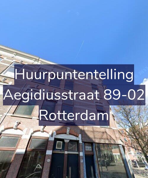 Foto gevel Huurpuntentelling voor Aegidiusstraat 89-02, Rotterdam