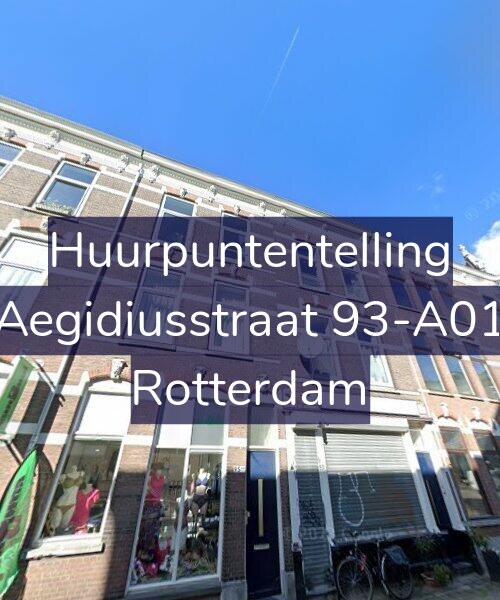 Foto gevel Huurpuntentelling voor Aegidiusstraat 93-A01, Rotterdam