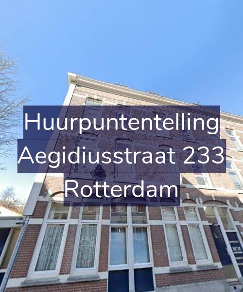 Foto gevel Huurpuntentelling voor Aegidiusstraat 233, Rotterdam