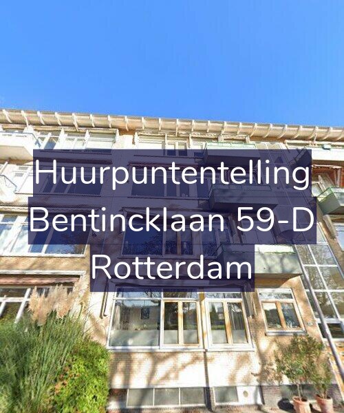 Foto gevel Huurpuntentelling voor Bentincklaan 59-D, Rotterdam