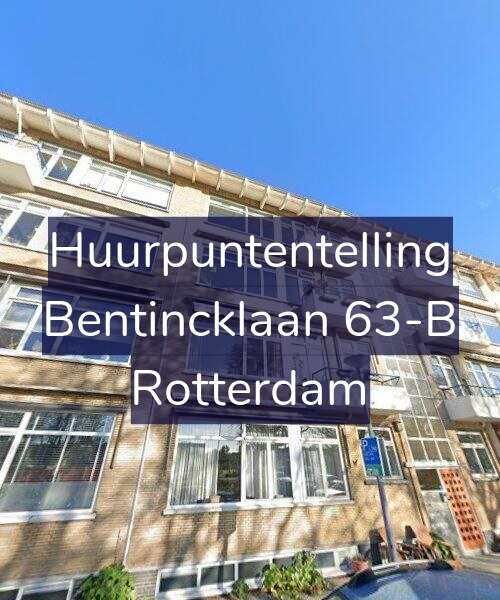 Foto gevel Huurpuntentelling voor Bentincklaan 63-B, Rotterdam