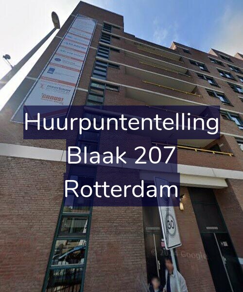 Foto gevel Huurpuntentelling voor Blaak 207, Rotterdam