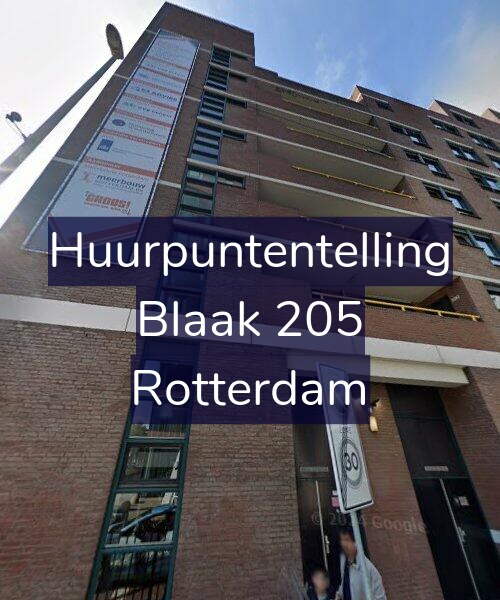 Foto gevel Huurpuntentelling voor Blaak 205, Rotterdam