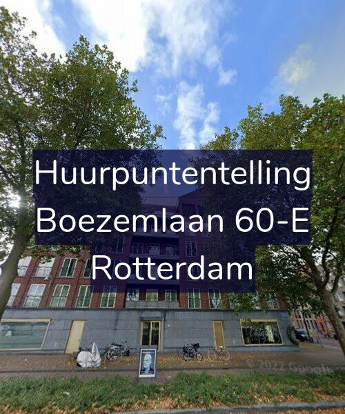 Foto gevel Huurpuntentelling voor Boezemlaan 60-E, Rotterdam