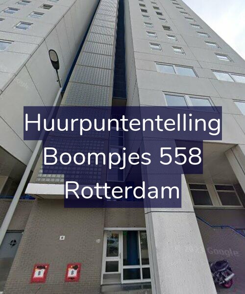 Foto gevel Huurpuntentelling voor Boompjes 558, Rotterdam