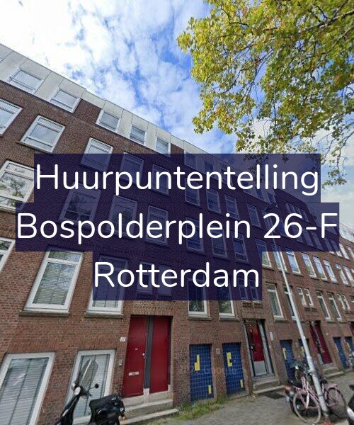 Foto gevel Huurpuntentelling voor Bospolderplein 26-F, Rotterdam