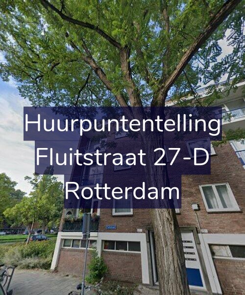 Foto gevel Huurpuntentelling voor Fluitstraat 27-D, Rotterdam