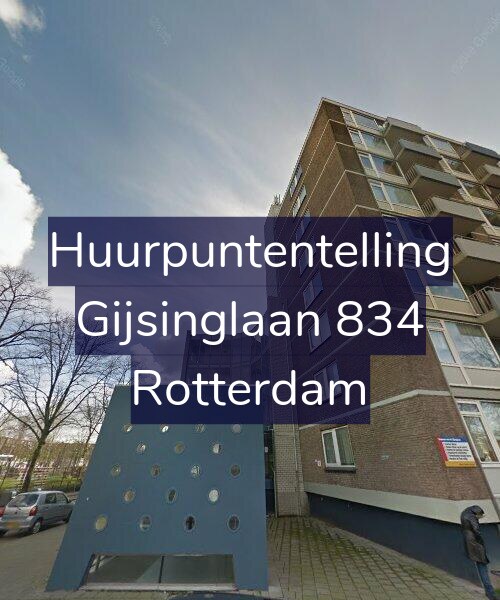 Foto gevel Huurpuntentelling voor Gijsinglaan 834, Rotterdam