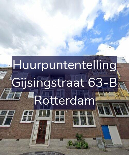 Foto gevel Huurpuntentelling voor Gijsingstraat 63-B, Rotterdam