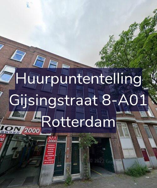 Foto gevel Huurpuntentelling voor Gijsingstraat 8-A01, Rotterdam