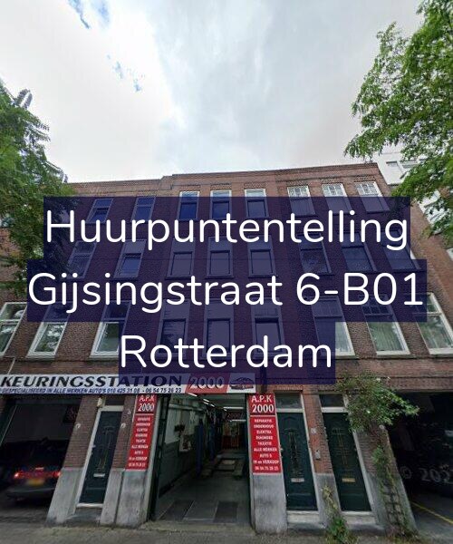 Foto gevel Huurpuntentelling voor Gijsingstraat 6-B01, Rotterdam