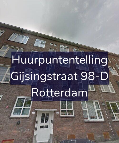 Foto gevel Huurpuntentelling voor Gijsingstraat 98-D, Rotterdam