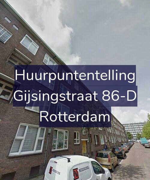 Foto gevel Huurpuntentelling voor Gijsingstraat 86-D, Rotterdam