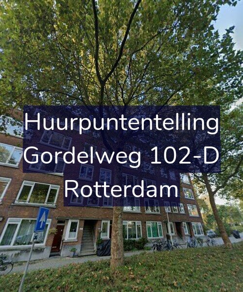 Foto gevel Huurpuntentelling voor Gordelweg 102-D, Rotterdam
