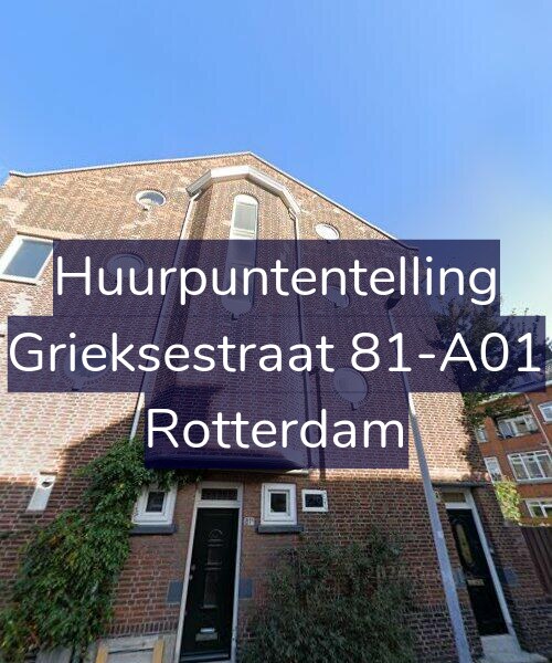 Foto gevel Huurpuntentelling voor Grieksestraat 81-A01, Rotterdam