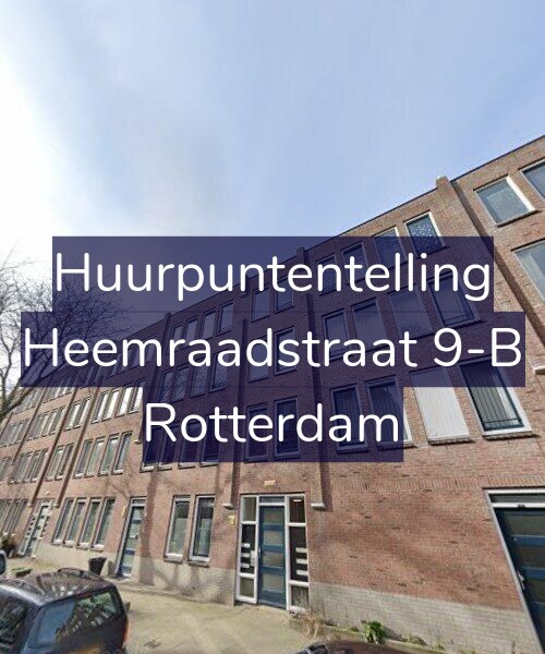 Foto gevel Huurpuntentelling voor Heemraadstraat 9-B, Rotterdam