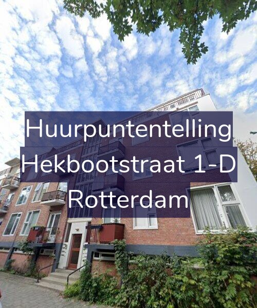 Foto gevel Huurpuntentelling voor Hekbootstraat 1-D, Rotterdam