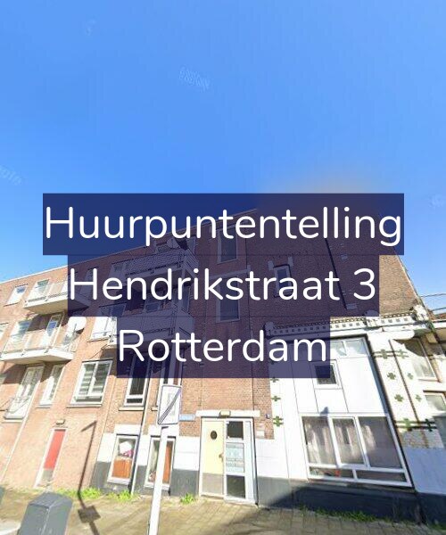 Foto gevel Huurpuntentelling voor Hendrikstraat 3, Rotterdam
