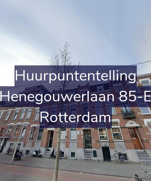 Foto gevel Huurpuntentelling voor Henegouwerlaan 85-E, Rotterdam