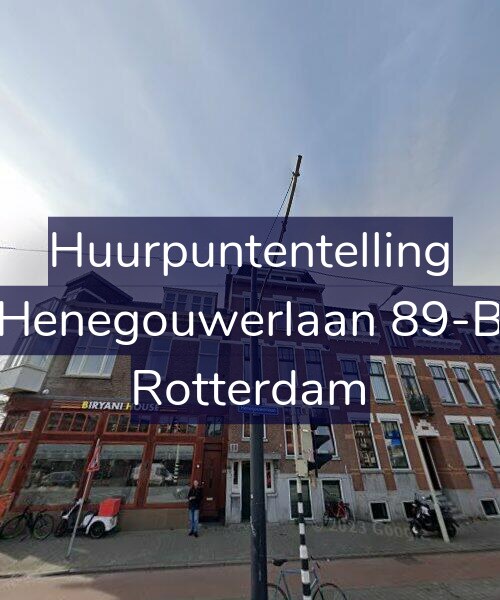 Foto gevel Huurpuntentelling voor Henegouwerlaan 89-B, Rotterdam