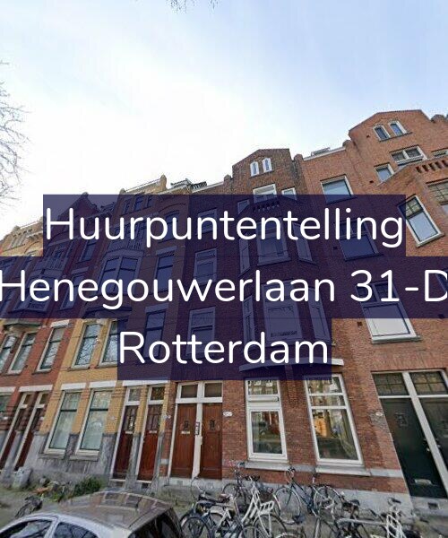 Foto gevel Huurpuntentelling voor Henegouwerlaan 31-D, Rotterdam