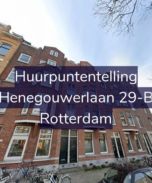 Foto gevel Huurpuntentelling voor Henegouwerlaan 29-B, Rotterdam