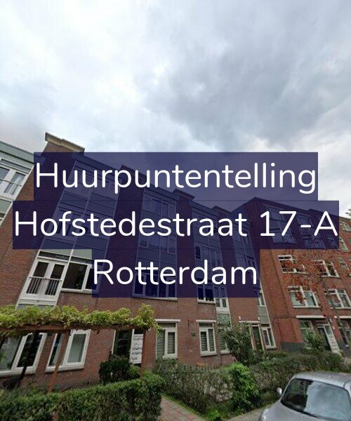Foto gevel Huurpuntentelling voor Hofstedestraat 17-A, Rotterdam
