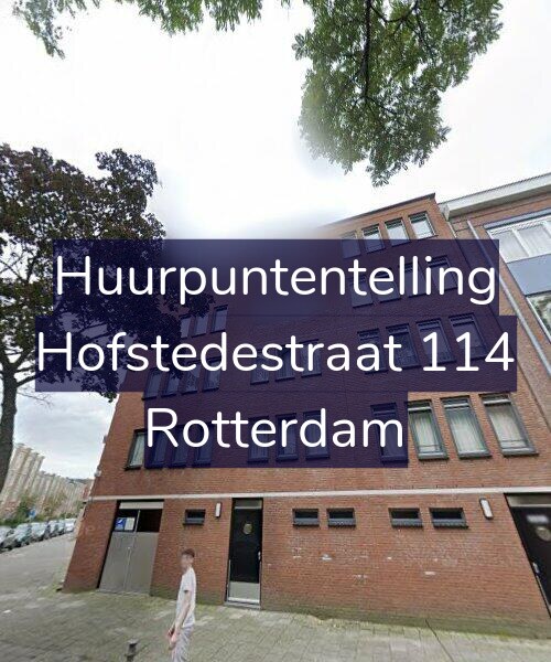 Foto gevel Huurpuntentelling voor Hofstedestraat 114, Rotterdam