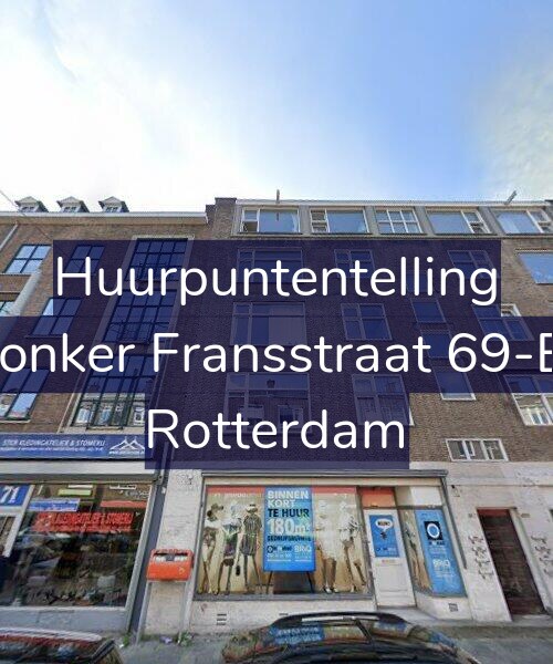 Foto gevel Huurpuntentelling voor Jonker Fransstraat 69-B, Rotterdam