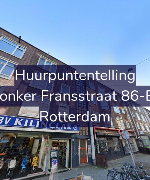 Foto gevel Huurpuntentelling voor Jonker Fransstraat 86-B, Rotterdam