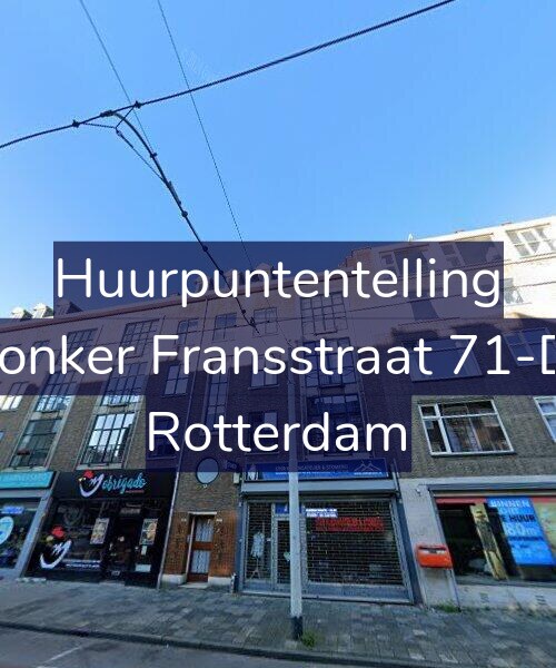 Foto gevel Huurpuntentelling voor Jonker Fransstraat 71-D, Rotterdam