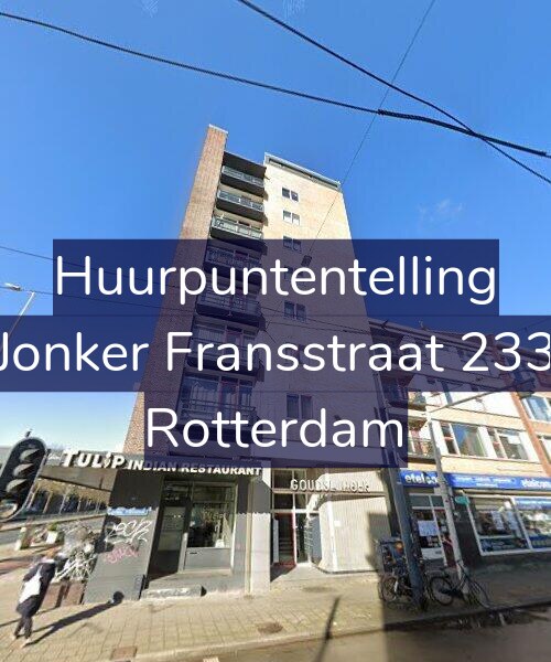 Foto gevel Huurpuntentelling voor Jonker Fransstraat 233, Rotterdam