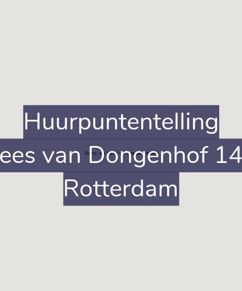 Foto gevel Huurpuntentelling voor Kees van Dongenhof 147, Rotterdam