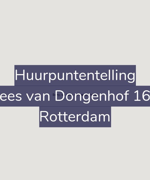 Foto gevel Huurpuntentelling voor Kees van Dongenhof 160, Rotterdam