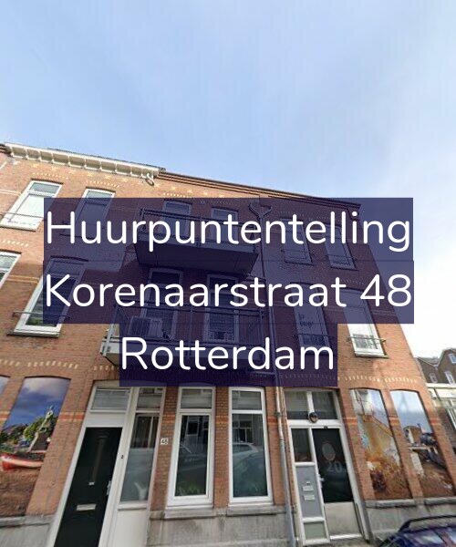 Foto gevel Huurpuntentelling voor Korenaarstraat 48, Rotterdam