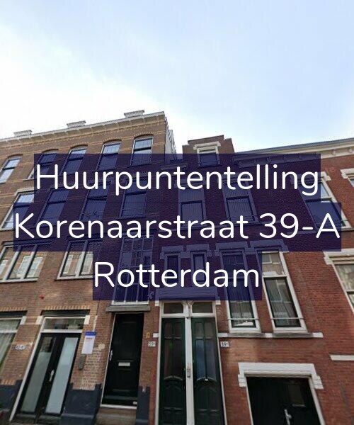 Foto gevel Huurpuntentelling voor Korenaarstraat 39-A, Rotterdam