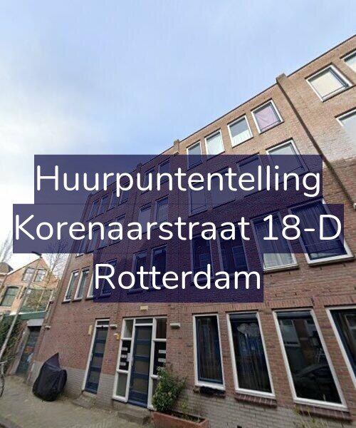 Foto gevel Huurpuntentelling voor Korenaarstraat 18-D, Rotterdam