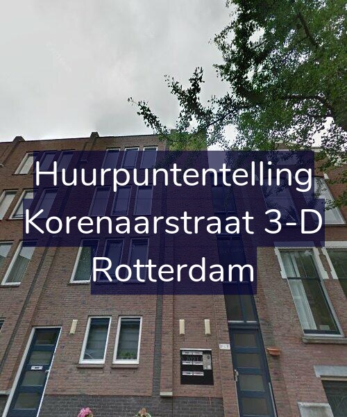 Foto gevel Huurpuntentelling voor Korenaarstraat 3-D, Rotterdam