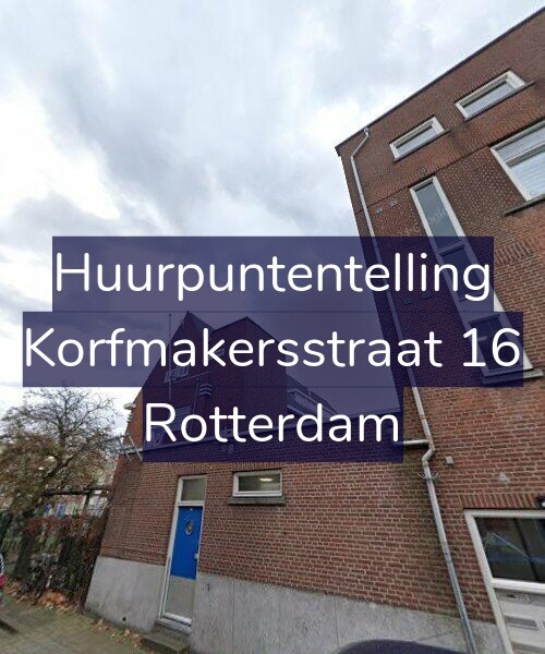 Foto gevel Huurpuntentelling voor Korfmakersstraat 16, Rotterdam