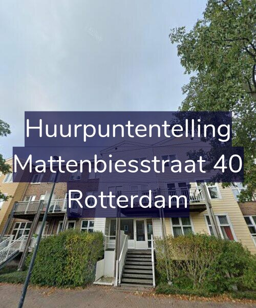 Foto gevel Huurpuntentelling voor Mattenbiesstraat 40, Rotterdam