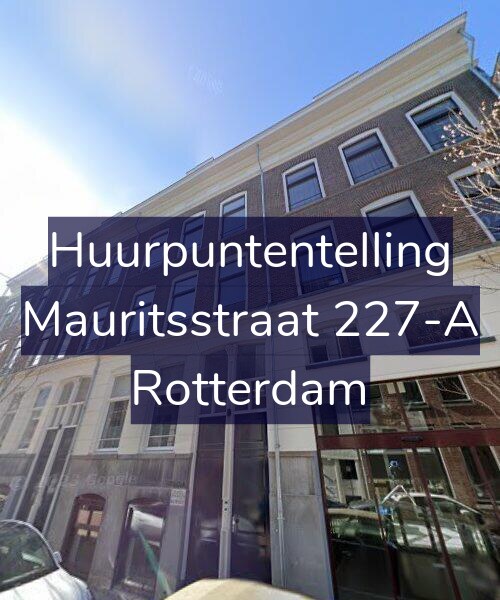 Foto gevel Huurpuntentelling voor Mauritsstraat 227-A, Rotterdam