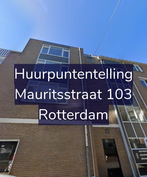 Foto gevel Huurpuntentelling voor Mauritsstraat 103, Rotterdam